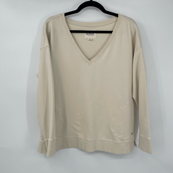 up west Tops - Up West Beige Long Sleeve Shirt